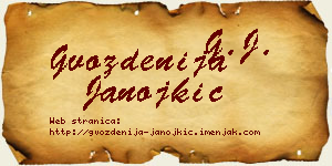 Gvozdenija Janojkić vizit kartica